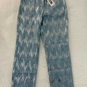 Amy Lynn Lupe Pants in Sequin Embellished Denim Effect